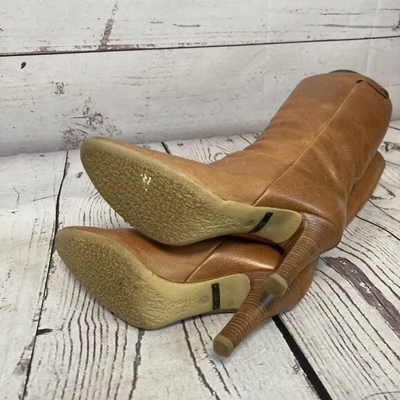 Giuseppe Zanotti‎ Boots Womens 8US 38.5EU Brown Leather Tall Riding Boot