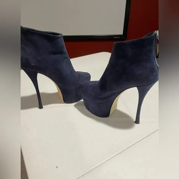 Giuseppe Zanotti. Platform Ankle boots. Size. 36 blue suede.