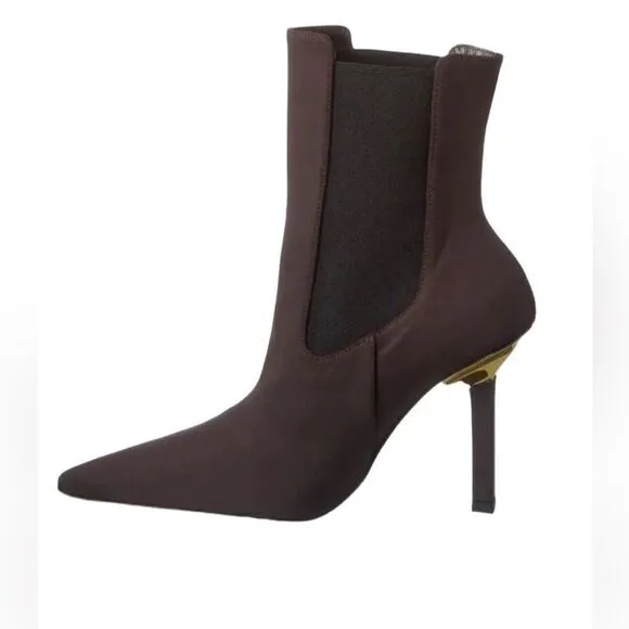 Good American Chocolate Brown Ankle Boots(Size 9)