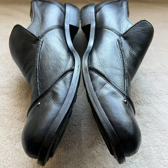 Gordon Rush Black Leather Slip On Loafer Shoes with Studs Men’s US 11 7142