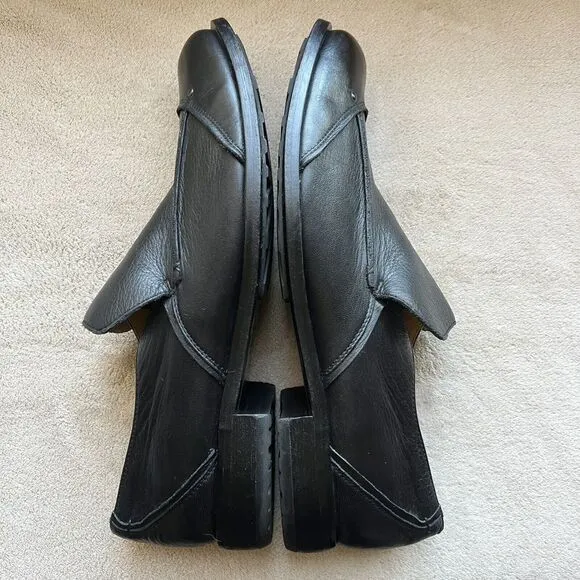 Gordon Rush Black Leather Slip On Loafer Shoes with Studs Men’s US 11 7142