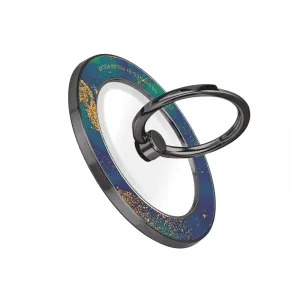 Green Night Quicksand - Black MagSafe Phone Grip and Ring Holder Stand