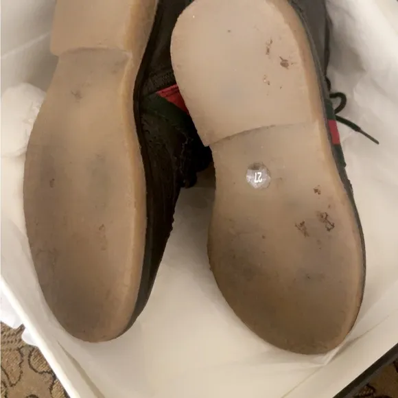 Gucci Black and Green Designer Boots for 👦🏻 boys 27 Eu/ 10 USA (4 years boys)