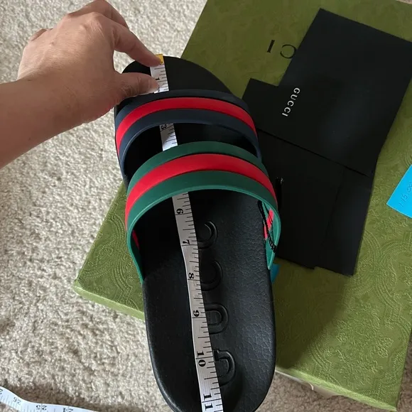Gucci  Mens Striped Slide Sandals size uk size10 = us11
