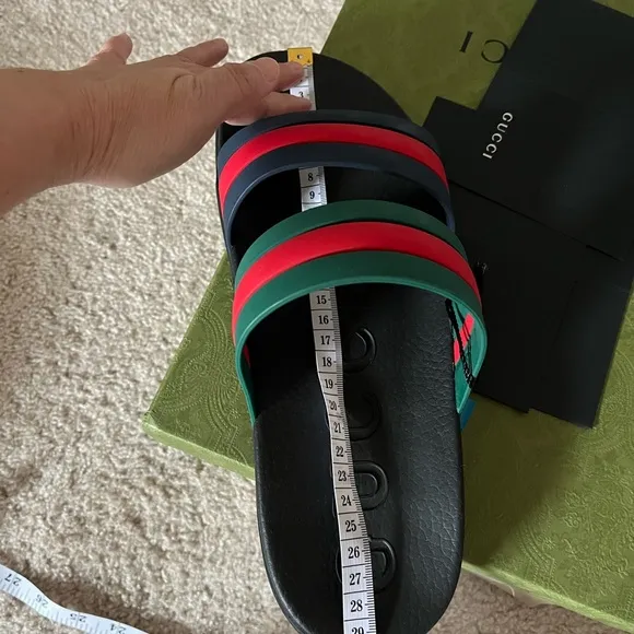 Gucci  Mens Striped Slide Sandals size uk size10 = us11