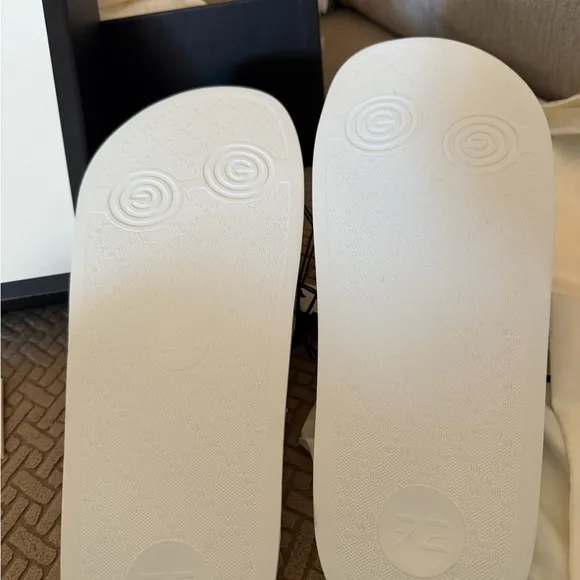 Gucci White Slide Sandals New