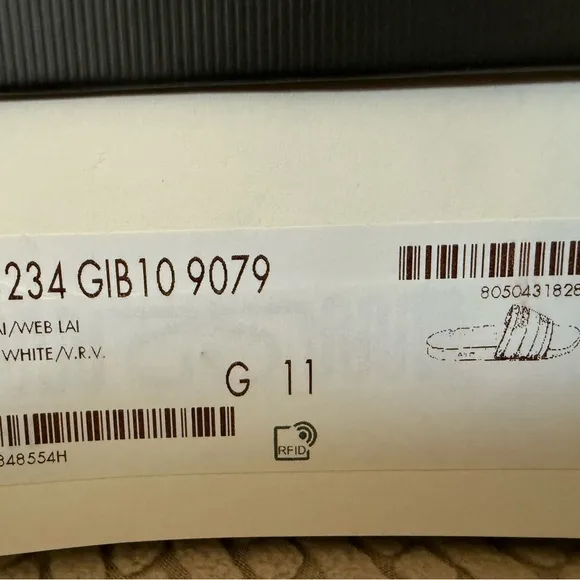 Gucci White Slide Sandals New