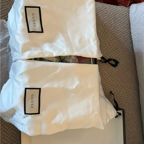 Gucci White Slide Sandals New