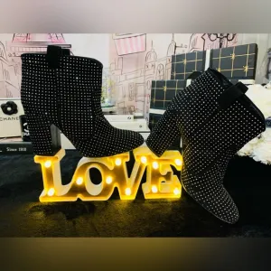 GUC💖Laurence Dacade Black Studded Ankle Booties.