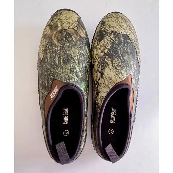 Guide Gear Men’s Size 12 Waterproof Camo Water Hunter Ankle Slip On Clogs Shoes