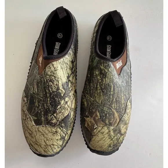 Guide Gear Men’s Size 12 Waterproof Camo Water Hunter Ankle Slip On Clogs Shoes