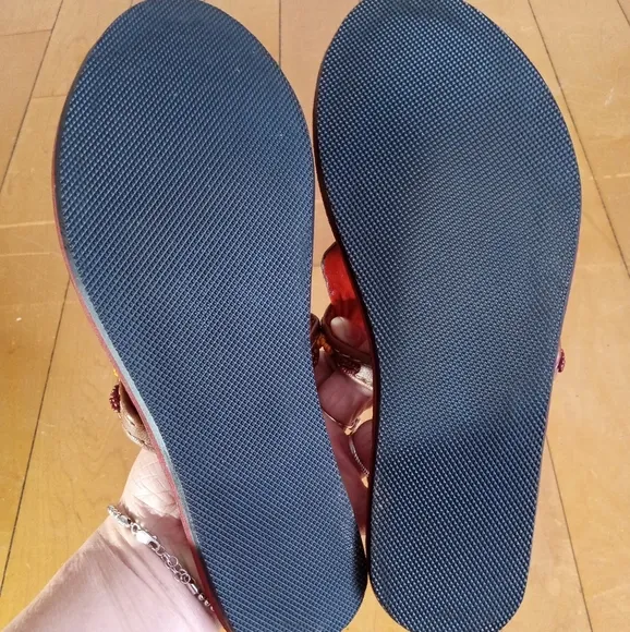 Handcrafted African Vibrant Blue and Yellow Beaded Flip-Flop sandals
