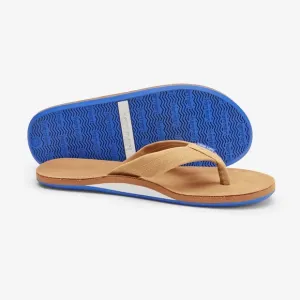 Hari Mari Fields Tan/Blue Flip Flops Shoe NWT Size:9