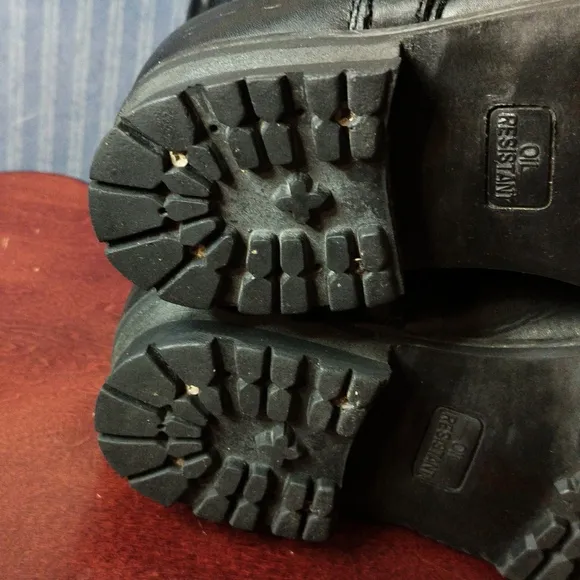 HARLEY-DAVIDSON BLACK LEATHER  MOTORCYCLE VINTAGE BOOTS