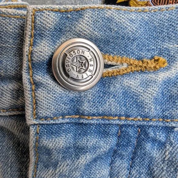 Harley-Davidson Blue Bootcut Jeans Vintage Style