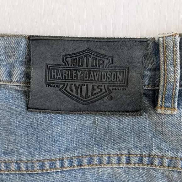 Harley-Davidson Blue Bootcut Jeans Vintage Style