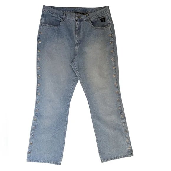 Harley-Davidson Blue Bootcut Jeans Vintage Style