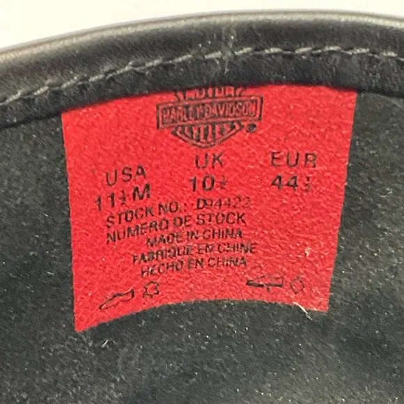 Harley-Davidson El Paso Harness 7” Motorcycle Boots Size 11.5M Side Zip