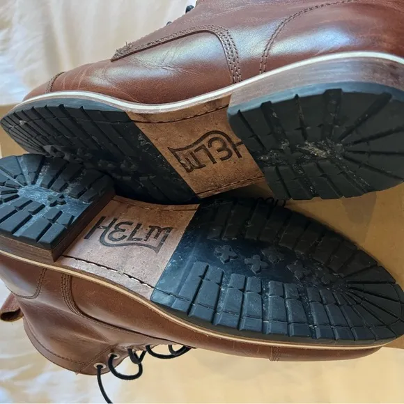 Helm - Brown Leather Men's Boots