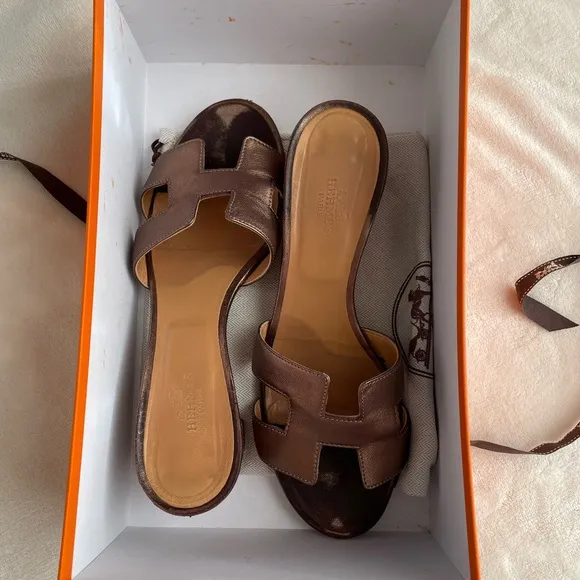 Hermes Brown Sandals