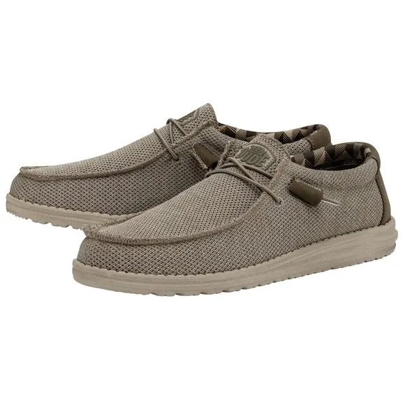 HEY DUDE MEN'S WALLY SOX BEIGE MEN'S 12 &amp; WOMEN'S 14 | MEN'S LOAFERS | MEN'