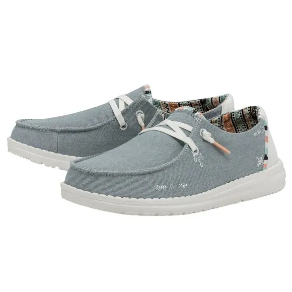 HEY DUDE WOMEN'S WENDY BOHO LIGHT DENIM SIZE 11 | WOMEN’S SHOES | WOMEN’S L