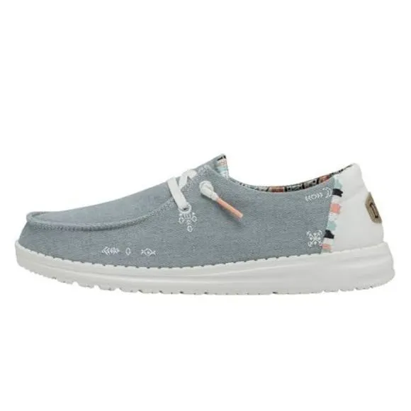 HEY DUDE WOMEN'S WENDY BOHO LIGHT DENIM SIZE 11 | WOMEN’S SHOES | WOMEN’S L