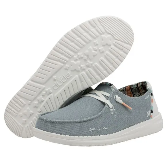 HEY DUDE WOMEN'S WENDY BOHO LIGHT DENIM SIZE 11 | WOMEN’S SHOES | WOMEN’S L