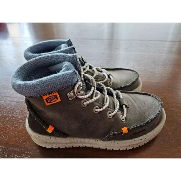HEYDUDE Bradley Boot Youth Kids Pull on Boots Comfortable Light-Weight Size TD13