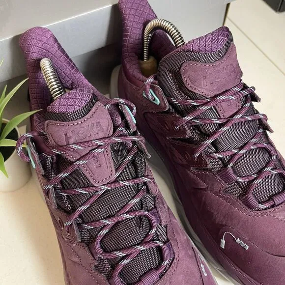 Hoka One One Women's Kaha 2 Low GTX Gore-Tex Hiking Shoes Size 9 B Grape Wine