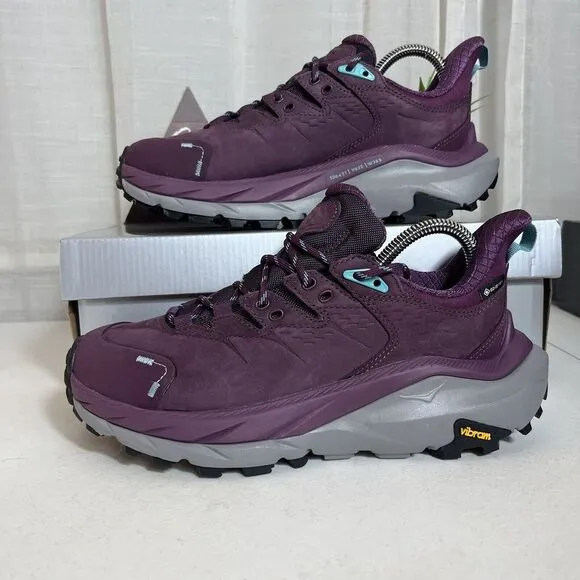 Hoka One One Women's Kaha 2 Low GTX Gore-Tex Hiking Shoes Size 9 B Grape Wine
