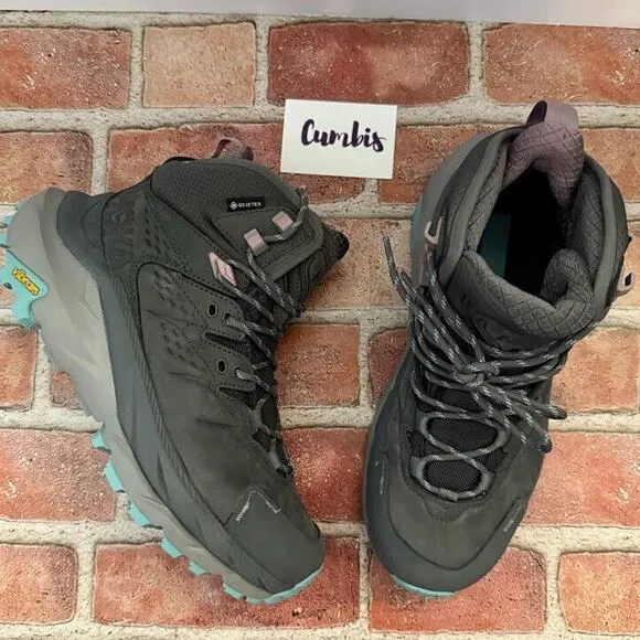 Hoka One One Womens Kaha 2 Mid GTX Hiking Boots Size 7 B Castlerock Gray New