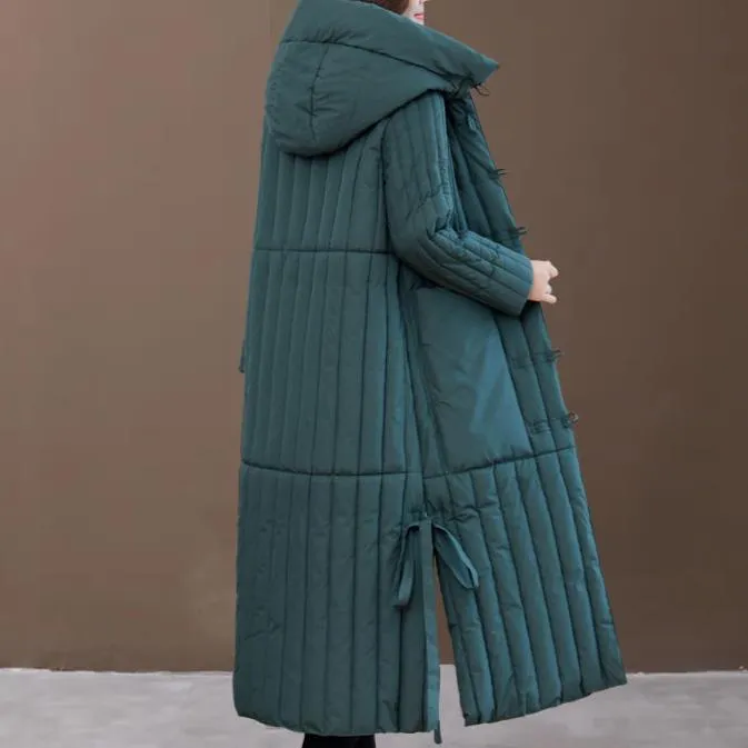 Hooded Long Quilted Coat | Lightweight | Warm and Elegant