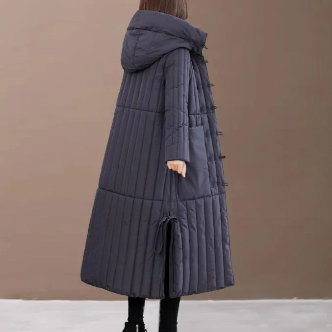 Hooded Long Quilted Coat | Lightweight | Warm and Elegant