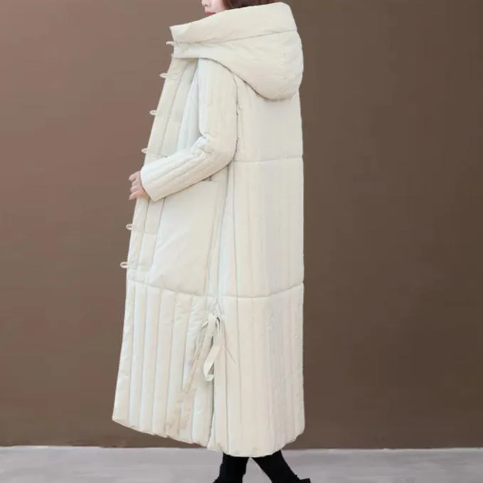 Hooded Long Quilted Coat | Lightweight | Warm and Elegant