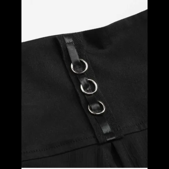 💥HOT ITEM💥Shorts with Chiffon Overlay in Black