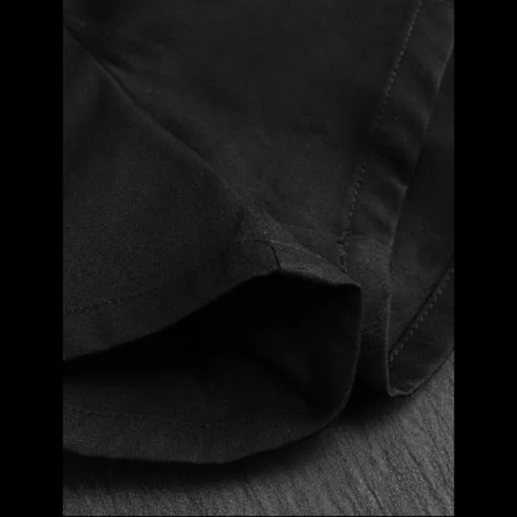 💥HOT ITEM💥Shorts with Chiffon Overlay in Black