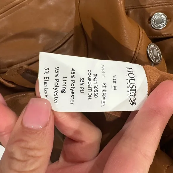 House of CB Crystal M Blazer Dress Vegan Leather
