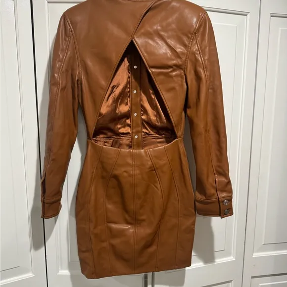 House of CB Crystal M Blazer Dress Vegan Leather
