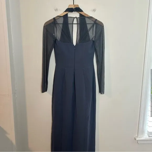 House of CB Evangelina Slate Plunge Maxi Dress, XS