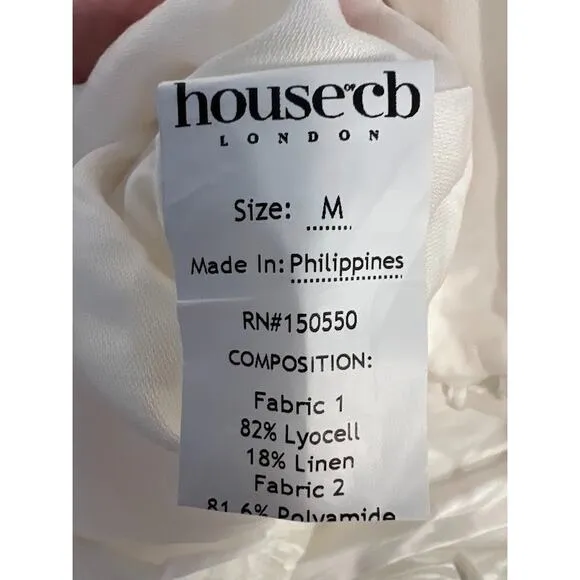 House of CB Kaia Ivory A-Line Mini Dress Size M Medium
