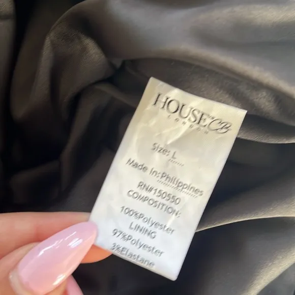 House of CB Mistress Rocks Deconstructed Little Black Dress   Size Large