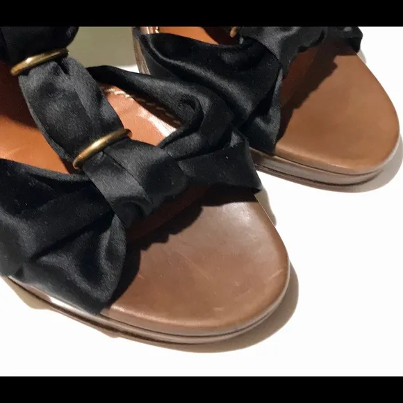 ⭐️HP(X2)⭐LANVIN▪️Braided Satin &amp; Leather Sandal Heels