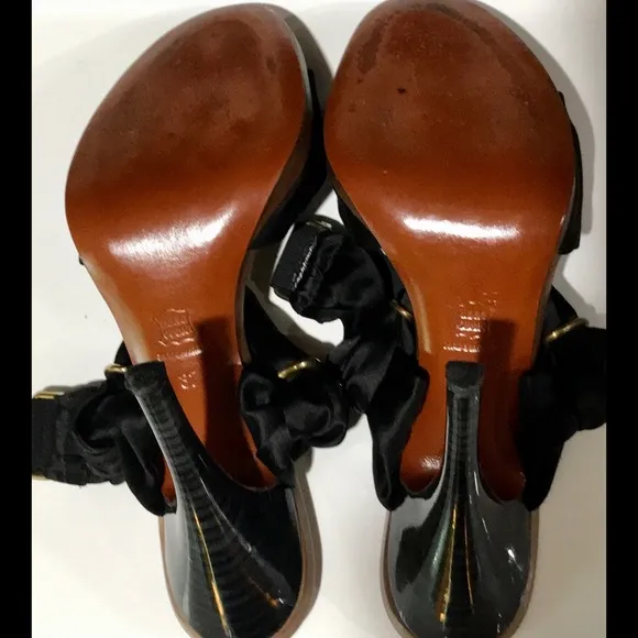 ⭐️HP(X2)⭐LANVIN▪️Braided Satin &amp; Leather Sandal Heels