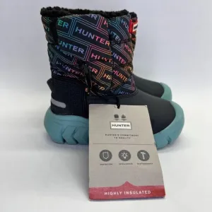 Hunter Girls' Intrepid Logo Cold Weather Snow Boots Size US Girl 8 UK 6 Rainbow