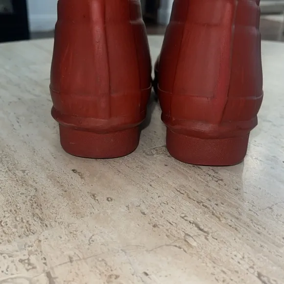 HUNTER Original Matte Finished Red Rain waterproof Boot Women's size 5 Mid Calf