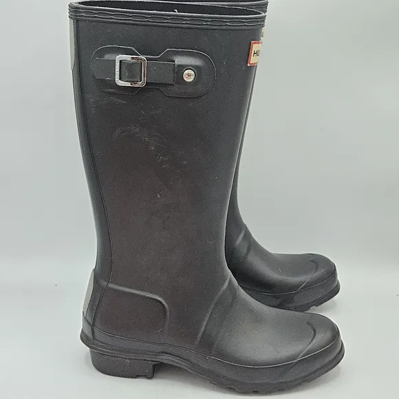 Hunter original nebula rain boots size 3 black