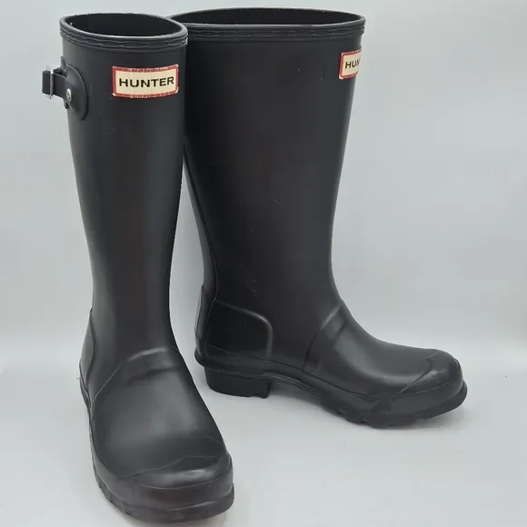 Hunter original nebula rain boots size 3 black