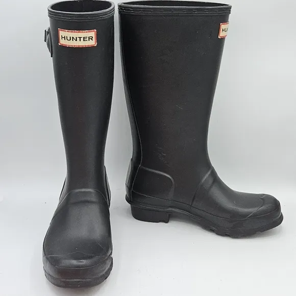 Hunter original nebula rain boots size 3 black