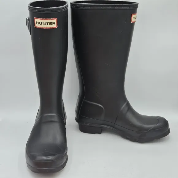Hunter original nebula rain boots size 3 black